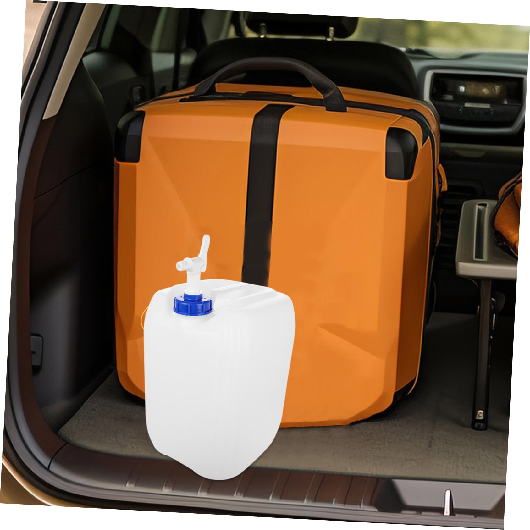 ibasenice Tanica per Acqua da Campeggio 20l, Hdpe Bianco, con Beccuccio e Design Portatile, Resistente alle Rotture per Viaggi Outdoor e Rifornimento Auto