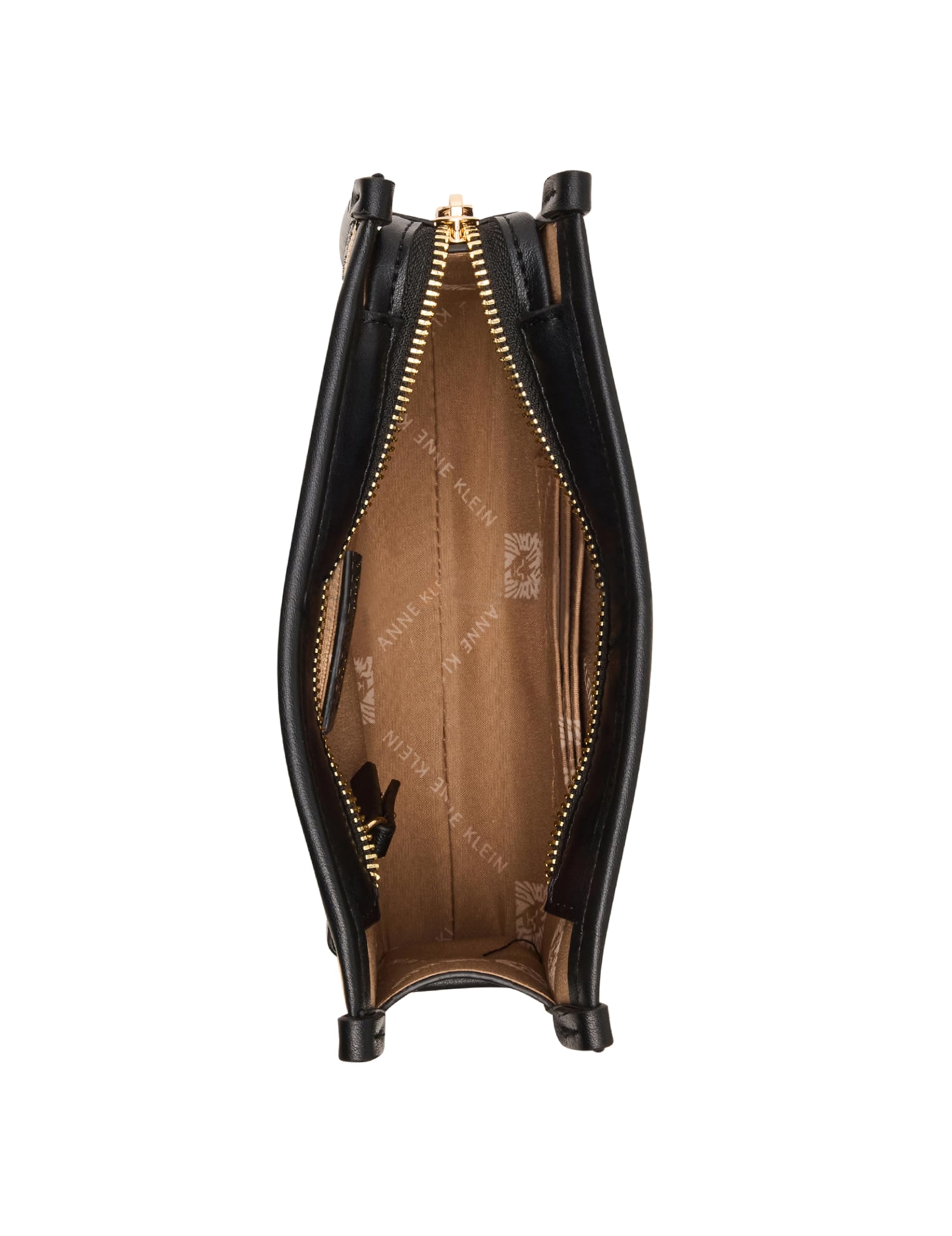 Anne Klein Womens Stripe Straw Wristlet, Natural Black Stripe/Black