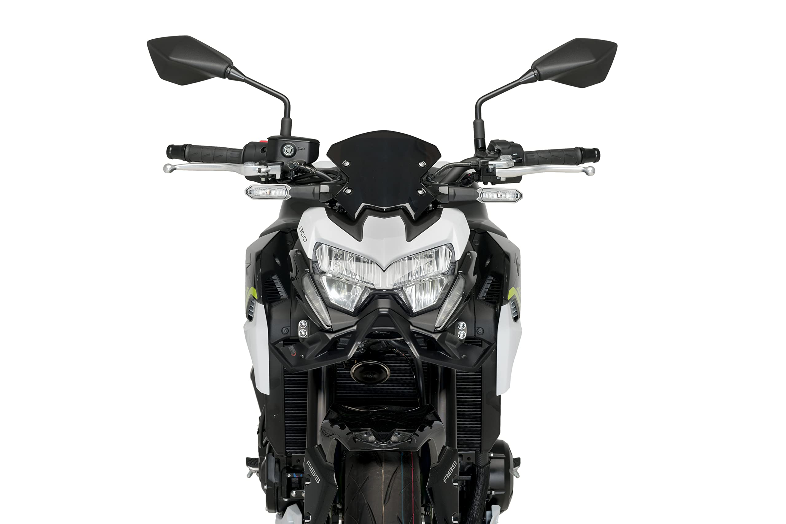 Puig 20626J Frontspoiler für Naked Bikes aus 3 mm ABS mit aerodynamischem Design und Downforce-Effekt zur Verbesserung von Stabilität und Fahrkontrolle, Matt Schwarz