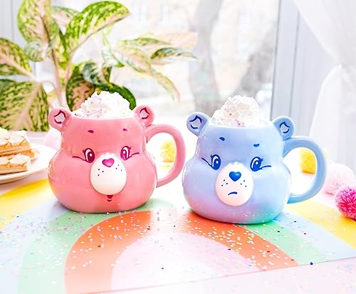 Miniatura 8 de Silver Buffalo Care Bears - Taza de cerámica esculpida en 3D con diseño de oso animador, taza de café grande para cacao, té, capacidad para 20 onzas