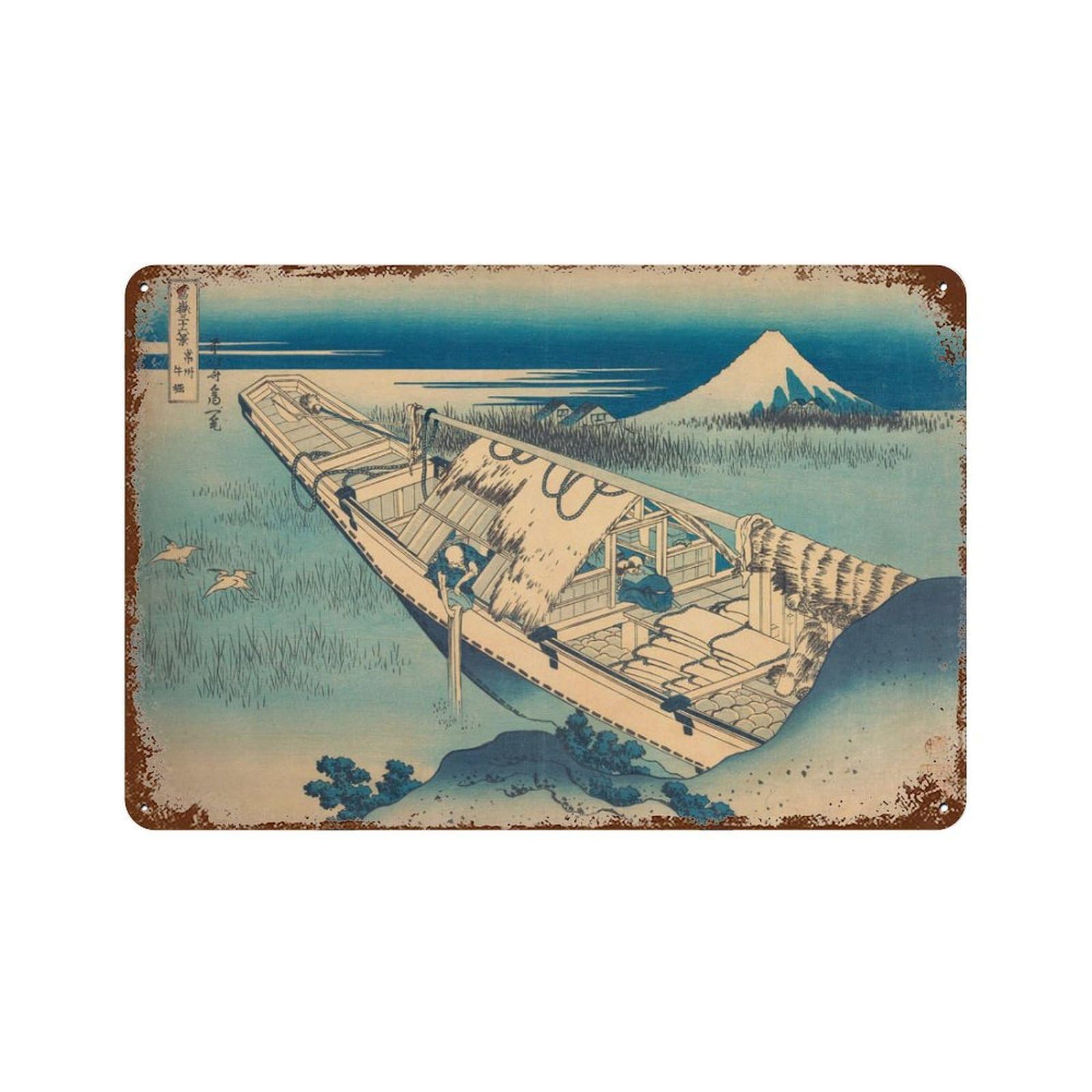 xiaoxiaoshen Hokusai Mount Fuji Ukiyo-e Japanese1 Wall Decor Art Metal Tin Poster Modern Home Decor Art Home Bar Shop Decorations Vintage Sign 20x30cm