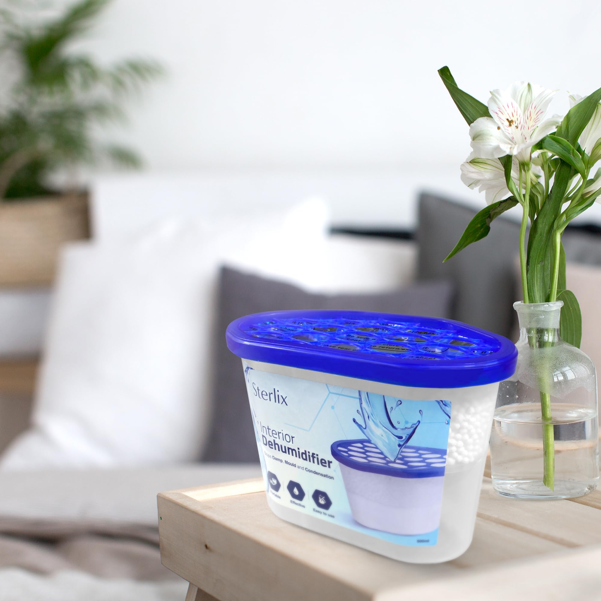 Sterlix 10 Stück 500 ml Luftentfeuchter Wannen für Kondensation, Feuchtigkeit, Feuchtigkeit, Schimmel, Feuchtigkeit, Allergene, Mehltau & Neutralisierung von Gerüchen für den Hausgebrauch zu Hause,