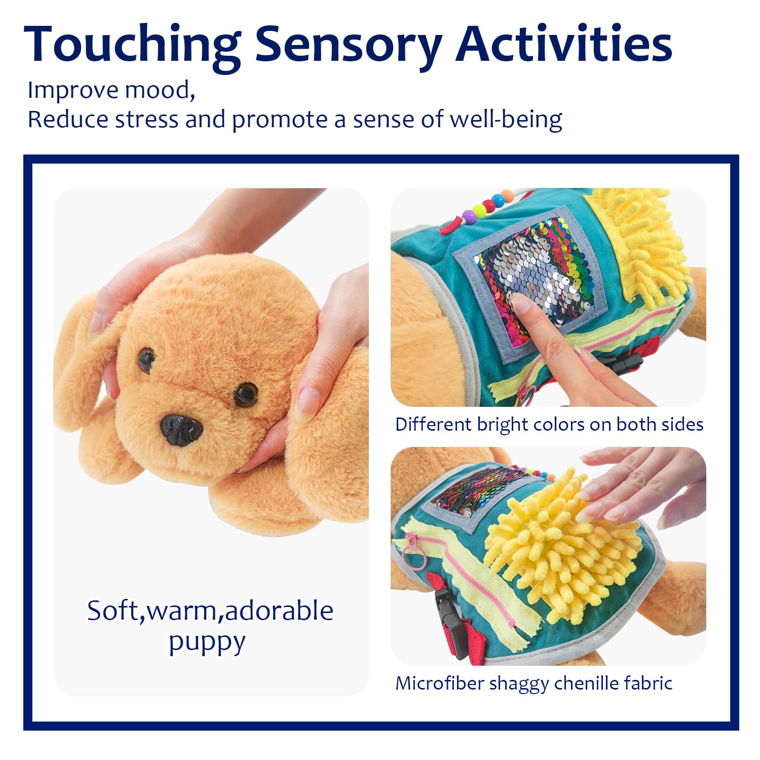 Manta antiestrés para adultos con demencia, manta antiestrés para actividades de Alzheimer, regalo sensorial para ancianos, personas mayores, pacientes con autismo