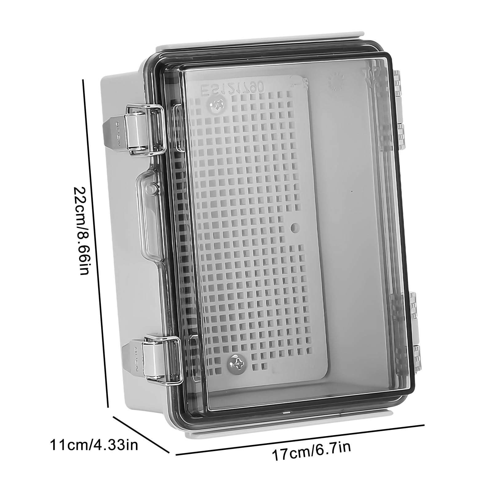 Caja de conexiones resistente al agua IP66: caja de distribución para montaje en superficie, caja de conexiones eléctricas ABS, caja de distribución exterior, armario de distribución transparente