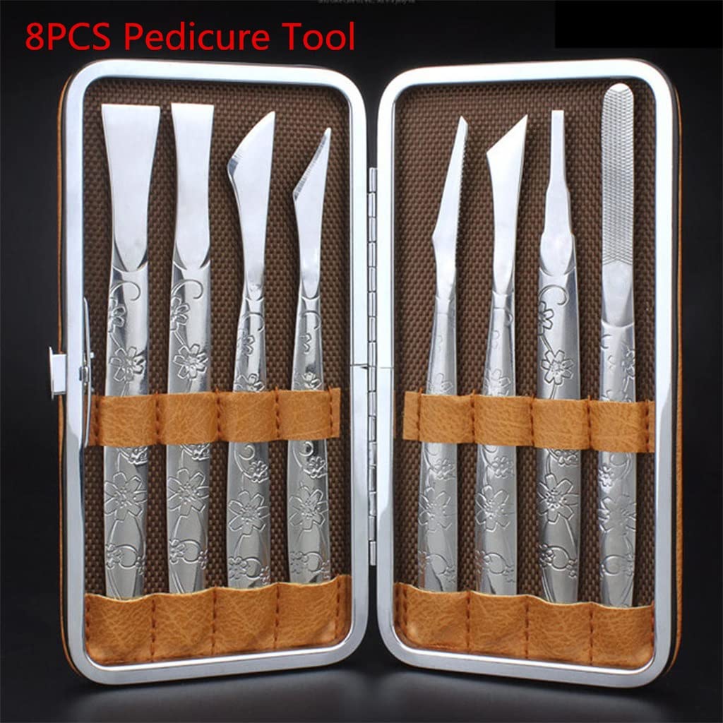 Zestaw obcinaczy do paznokci, narzędzia do paznokci 8 sztuk/zestaw zestaw narzędzi do pedicure obcinacz do paznokci ze stali nierdzewnej zestaw do Manicure dermatomia pielęgnacja stóp trymer