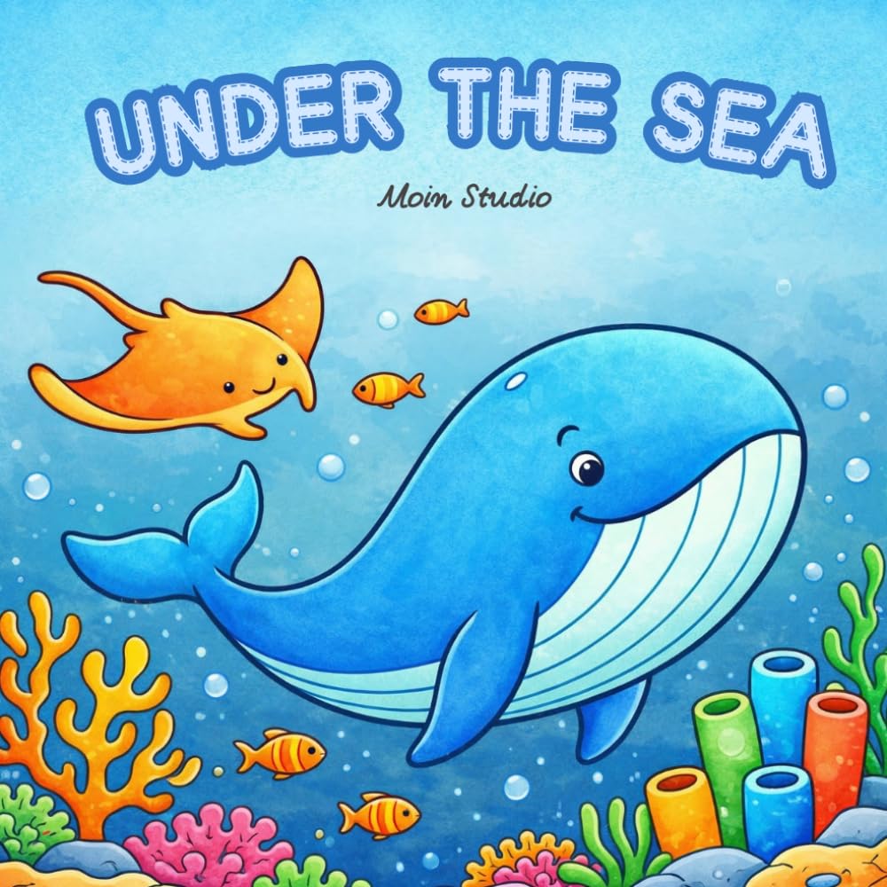 Under the Sea : ocean lover coloring book: A Relaxing and Cute Ocean-Themed Coloring Book for Stress Relief
