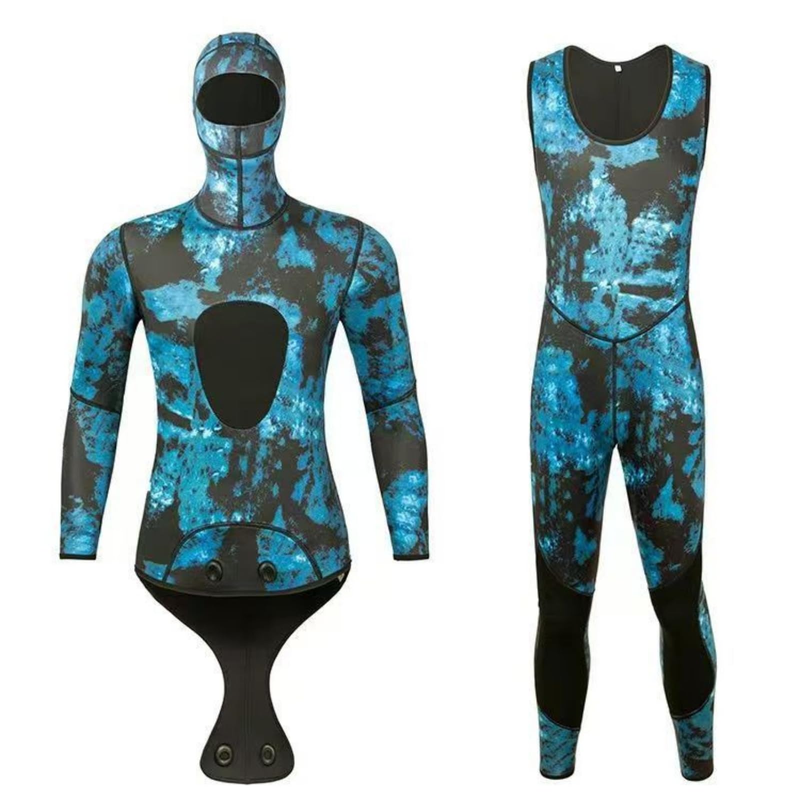 Muta Due Pezzi Anti-Freddo Tuta Termica da Surf Protezione Abbigliamento Sportivo Acquatico per Snorkeling
