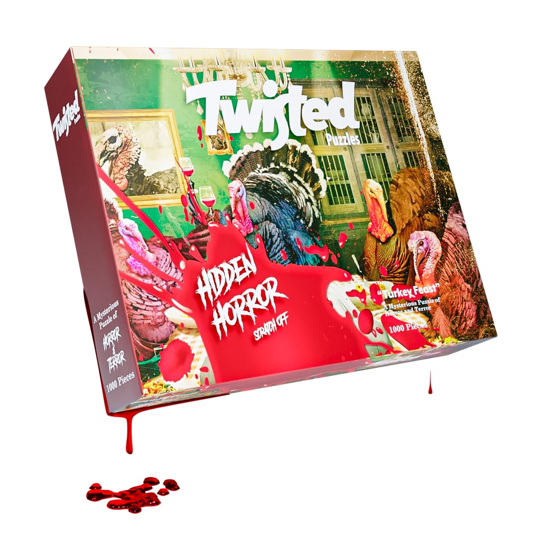 Twisted Puzzles - Hidden Horror Series: Turkey Feast, 1000 Piece Adult Jigsaw Puzzle, Thanksgiving Day Puzzle, A Scare for Those Who Dare