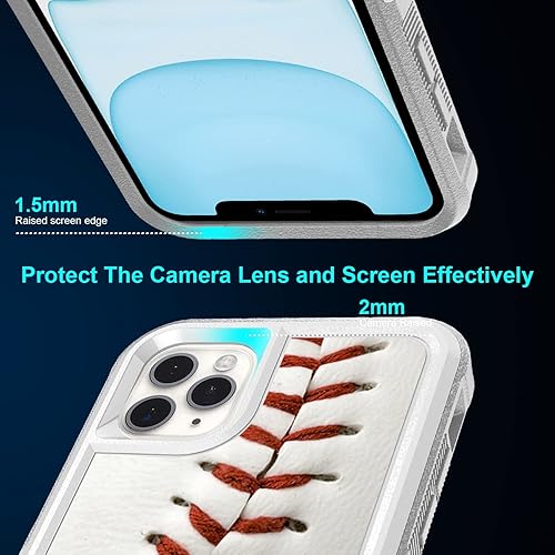 Miniatura 4 de Funda protectora híbrida de doble capa para iPhone 11 Pro Max con patrón blanco de absorción de golpes y carcasa híbrida de doble capa de silicona