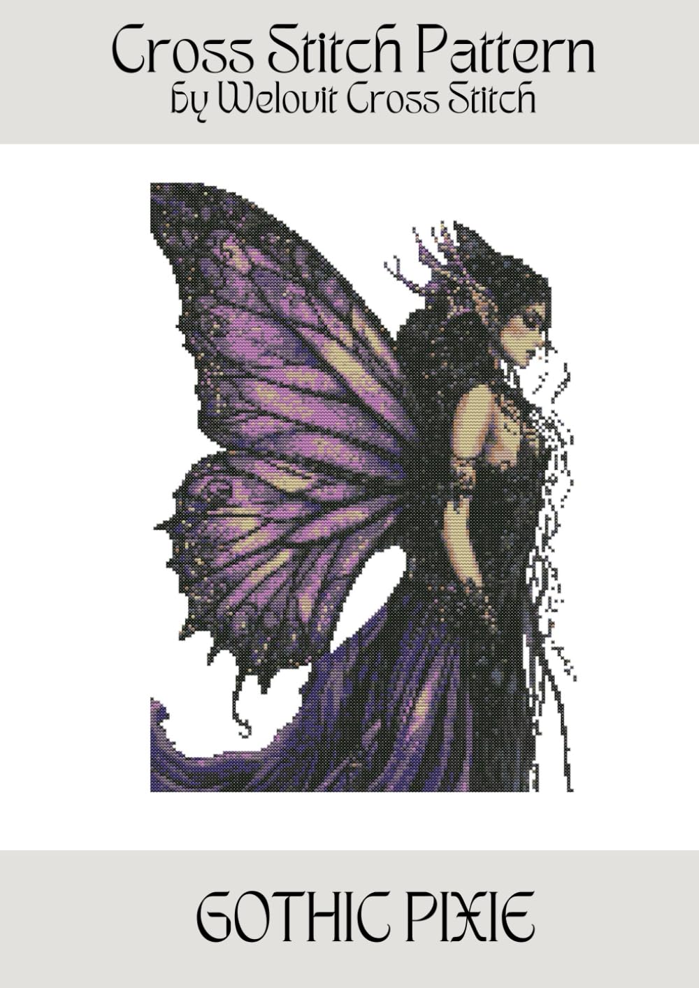 GOTHIC PIXIE Cross Stitch Pattern: A beautiful cross stitch pattern for your next project! (Welovit Cross Stitch Patterns)