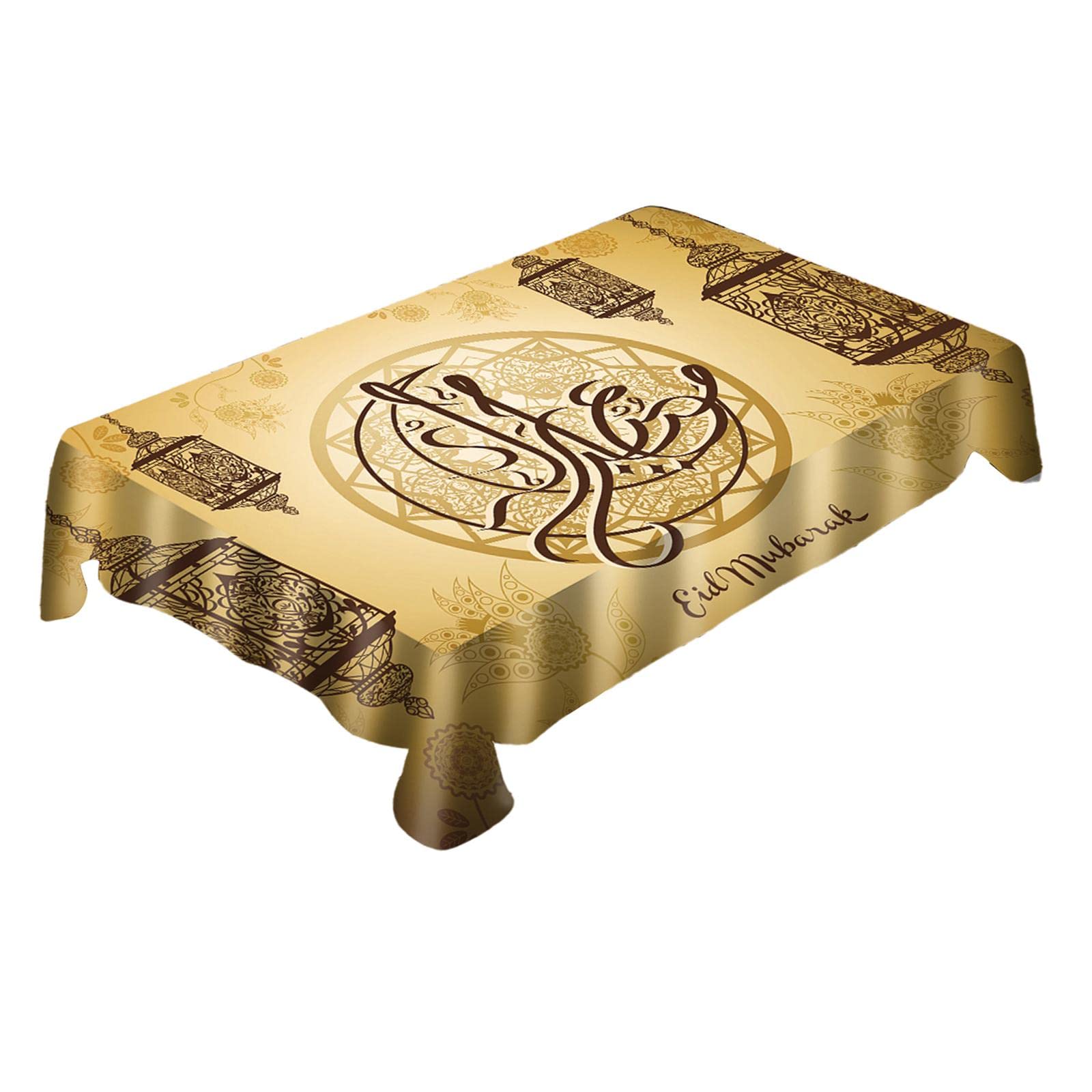 ATORSE Eid Mubarak Printed Dining Table Cloth Tablecloth 140X240Cm/55X94.5" D-image-27