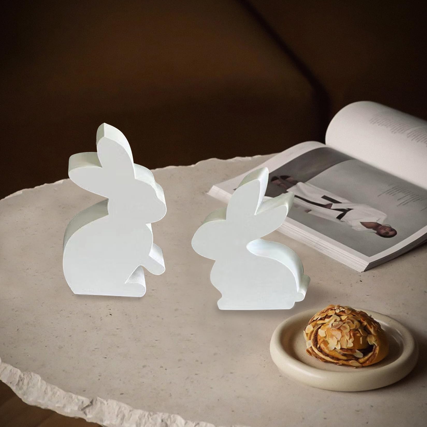 4er Set Osterhase Silikonformen | 3D Gießformen Für Gips, Kerzen & Handwerk | Wiederverwendbar & Einfach Zu Entformen