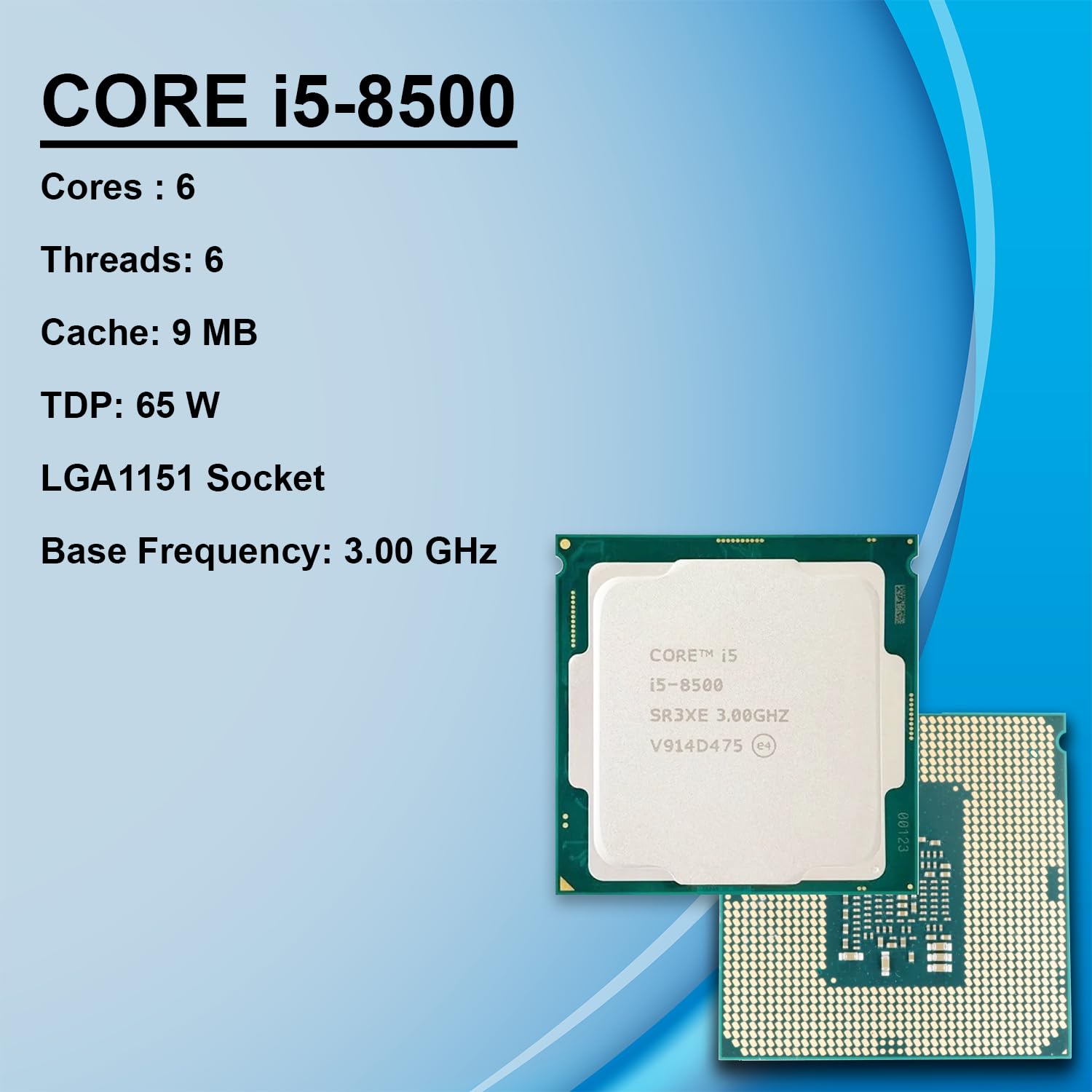 Amazon.in: Buy Core i5 8500 8th Gen, 3.0-4.1 GHz, LGA1151v2