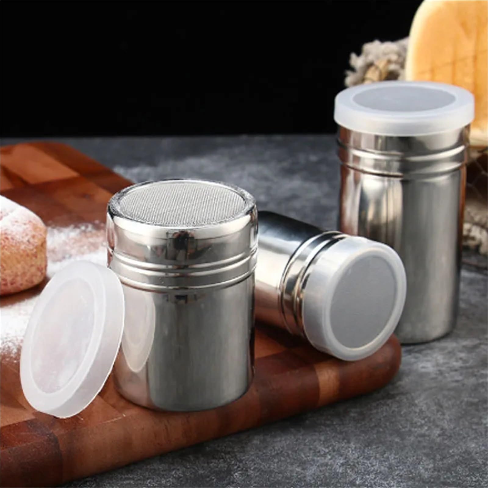 Tarro de Especias Acero Inoxidable 3 Piezas para Casa
