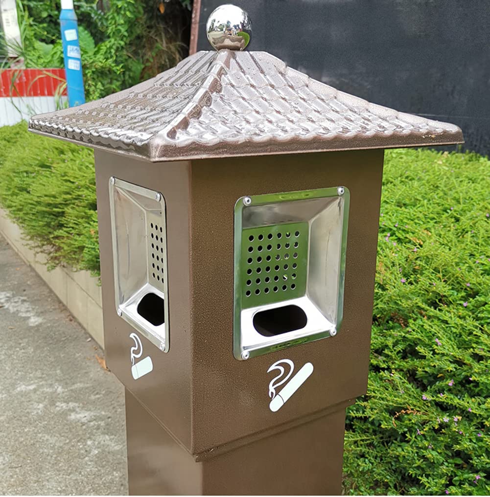 Zewnętrzna popielniczka stojąca na podłodze, współczesna, wiatroszczelna, retro stojak podłogowy popielniczka wysoka na zewnątrz patio komercyjna metalowa popielniczka stojąca na papierosy na zewnątrz