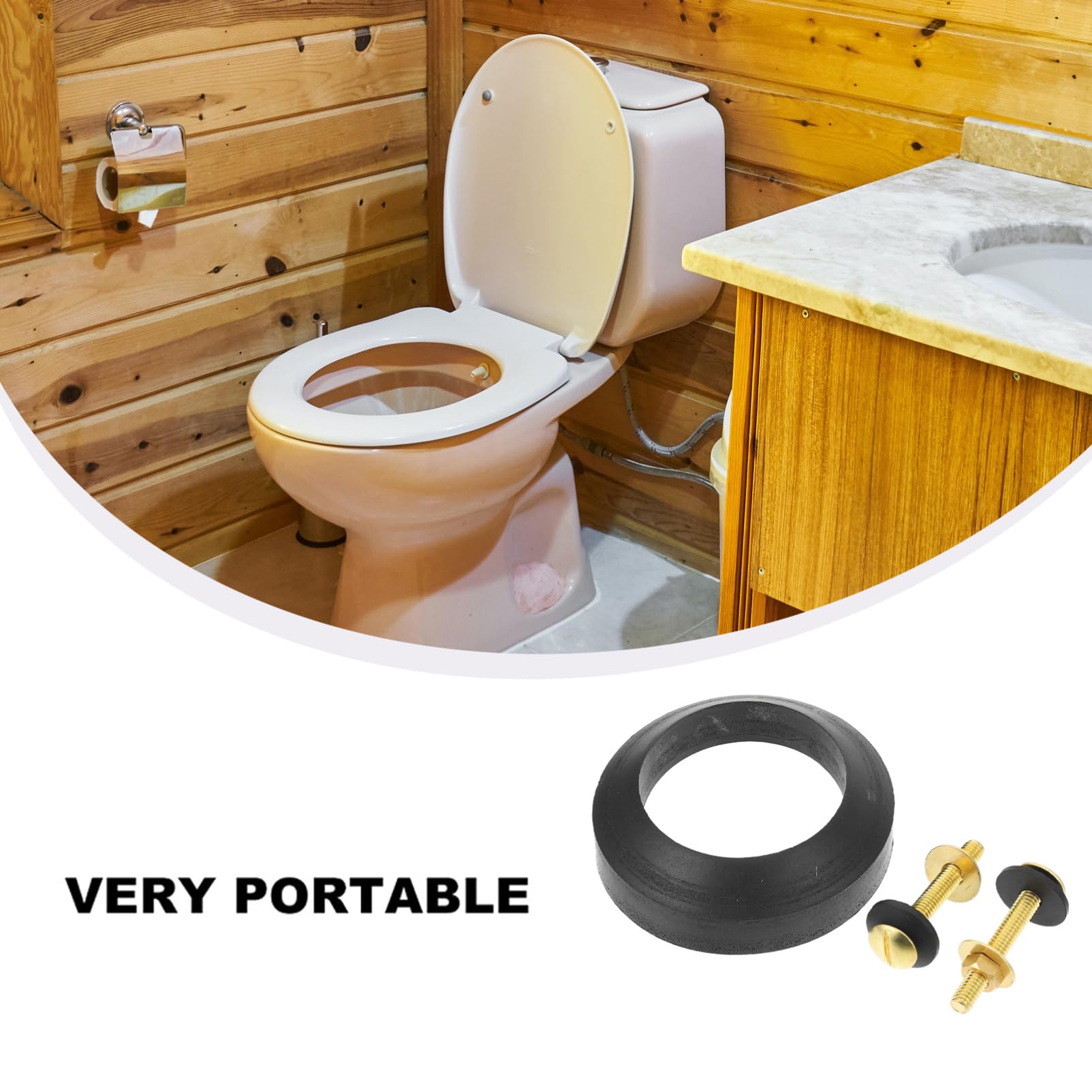 3 Sätze Befestigungsschraube Für Toilettentank Bausatz Runden Wasser Teile Wc-spülkasten Dichtring Premium Toilettentankschrauben Wc-spülkasten Zubehör Schwarz Gummi