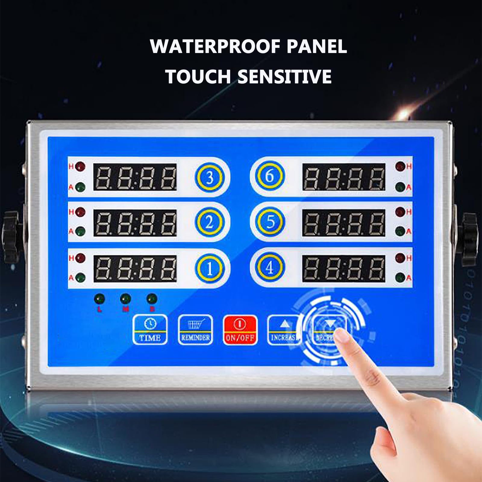 Küchentimer Mit 6 Kanälen, Countdown-Timer Für Die Küche, Speicherfunktion Und Einstellbarer Maximalzeit Bis Zu 99 Stunden Und 99 Minuten, übersichtliches Digitaldisplay