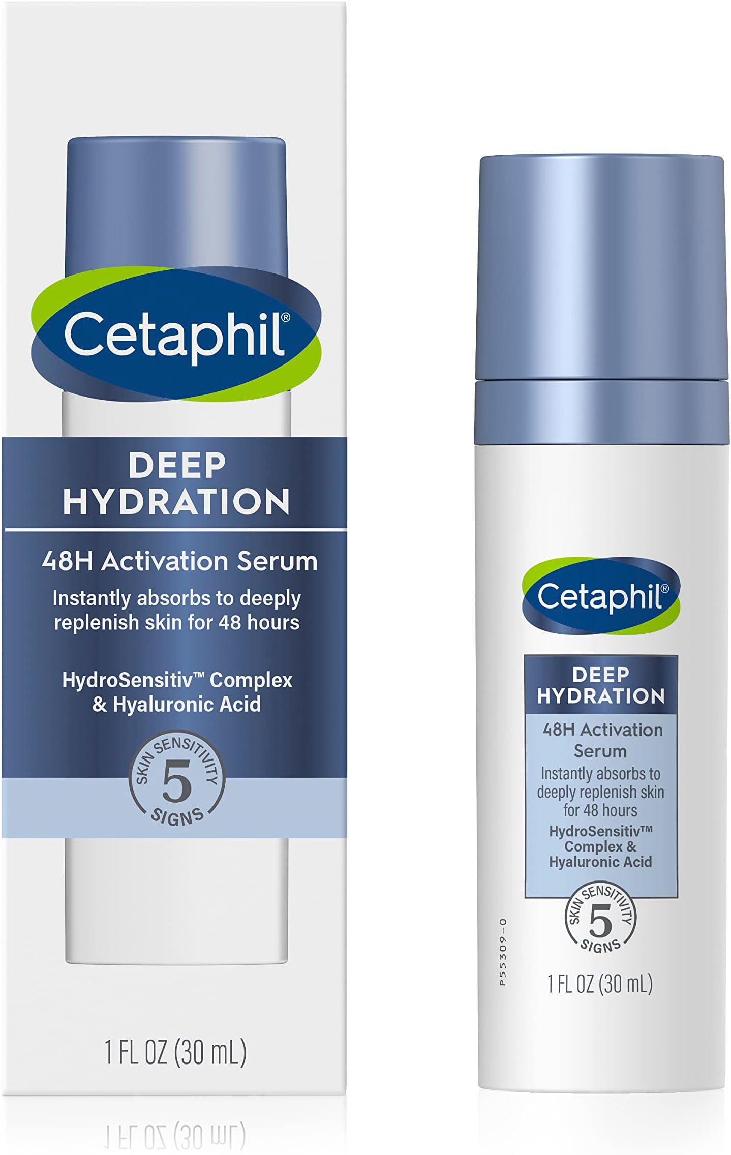 Cetaphil Deep Hydration 48Hr Activation Serum, 1 fl oz, 48 Hr Face Moisturizer for Dry, Sensitive Skin, With Hyaluronic Acid, Vitamin E & B, Dermatologist Recommended Sensitive Skincare Brand