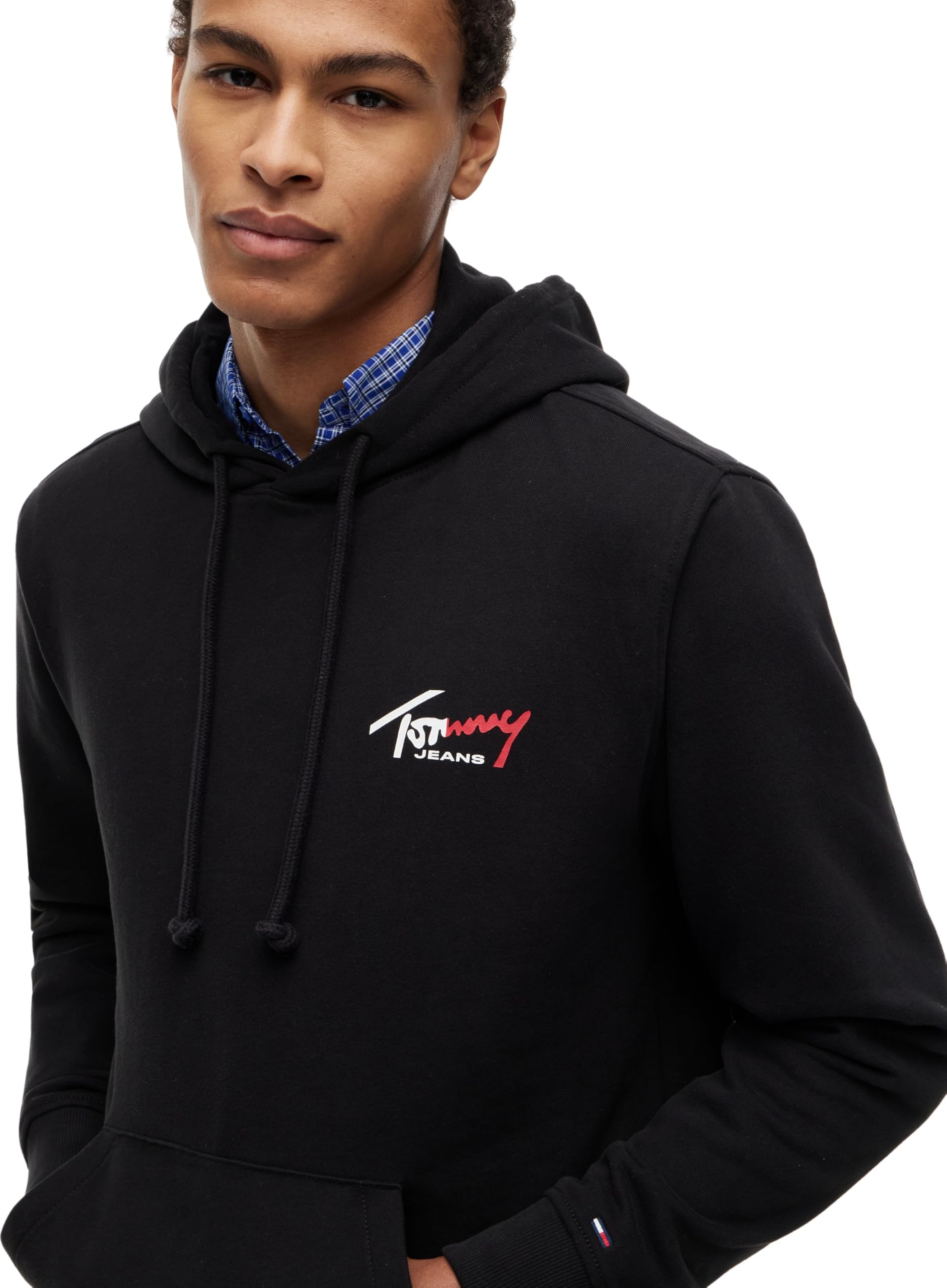 Tommy Jeans Tjm Reg Entry Sign Hoodie Ext Dm0dm22680 Felpa con Cappuccio Uomo (Pacco da 1)