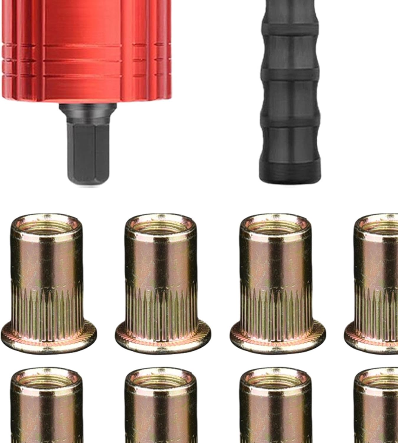 Rivet Nut Drill Adaptor Attachment Thread Insert Attachment Tool Heavy Duty Spare Parts Professional Nut Tool for Furniture Architecture, M12/142 (Color : M6)