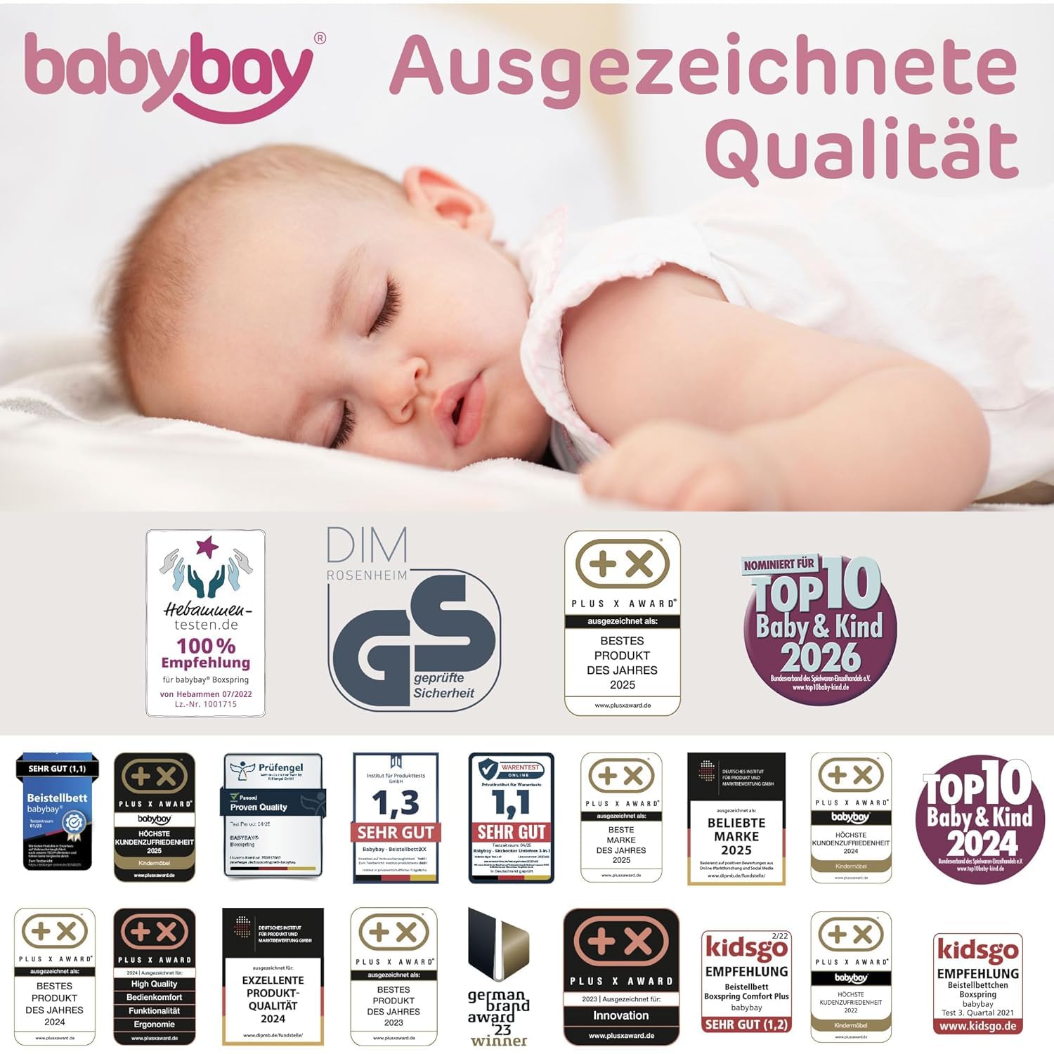 babybay Prześcieradło dżersejowe z gumką Deluxe z membraną pasuje do modelu Maxi, Midi, Boxspring, Comfort und Comfort Plus, beżowe, 89 x 50 cm (1 opakowanie)