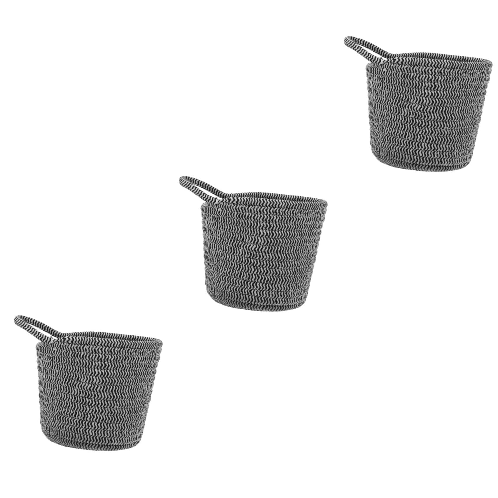 Panier de rangement coton tissé organisateur de bureau décoratif pour petits objets