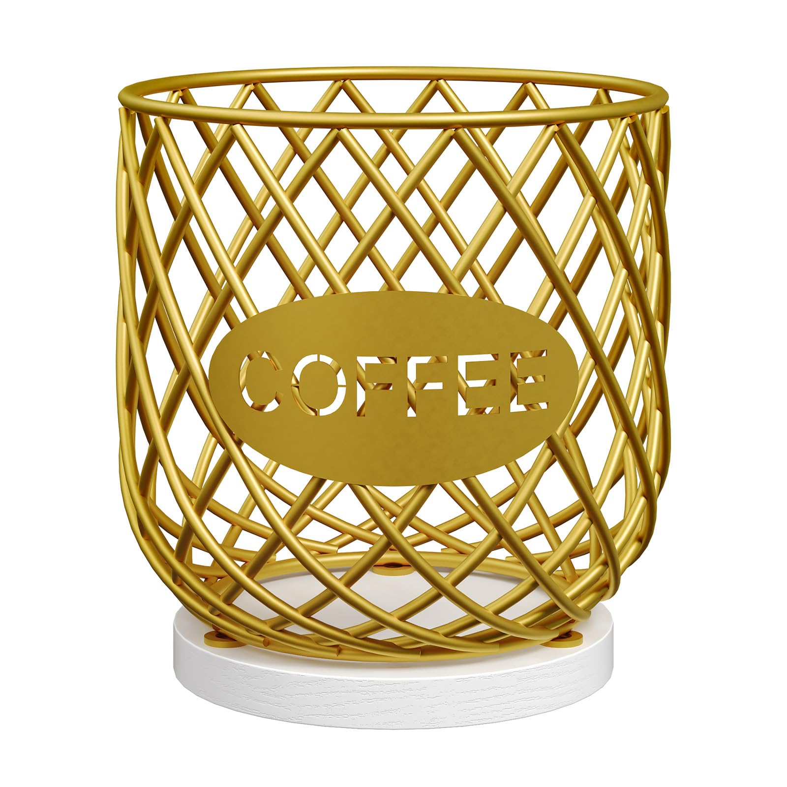 YATINEY Coffee Pod Holder Organizer, Holder for K Cup, Large Capacity Coffee Pod Basket, Versatile Coffee Capsule Storage Organizer, for Kitchen