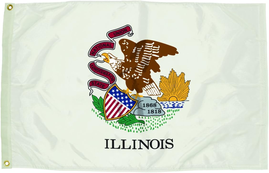 All Star Flags 3x5' Illinois Nylon State Flag - All Weather, Durable, Outdoor Nylon Flag