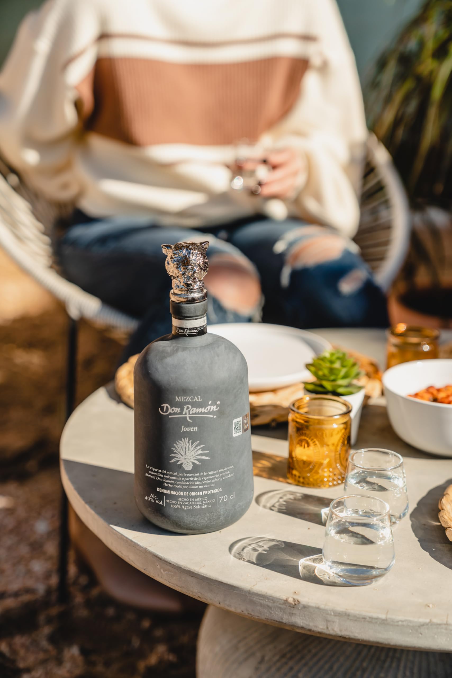 Don Ramón Mezcal Joven Salmiana 70 cl | Mezcal Artesanal Mexicano, 100% Agave Salmiana, con Notas Cítricas y Frescor Ideal para Cócteles