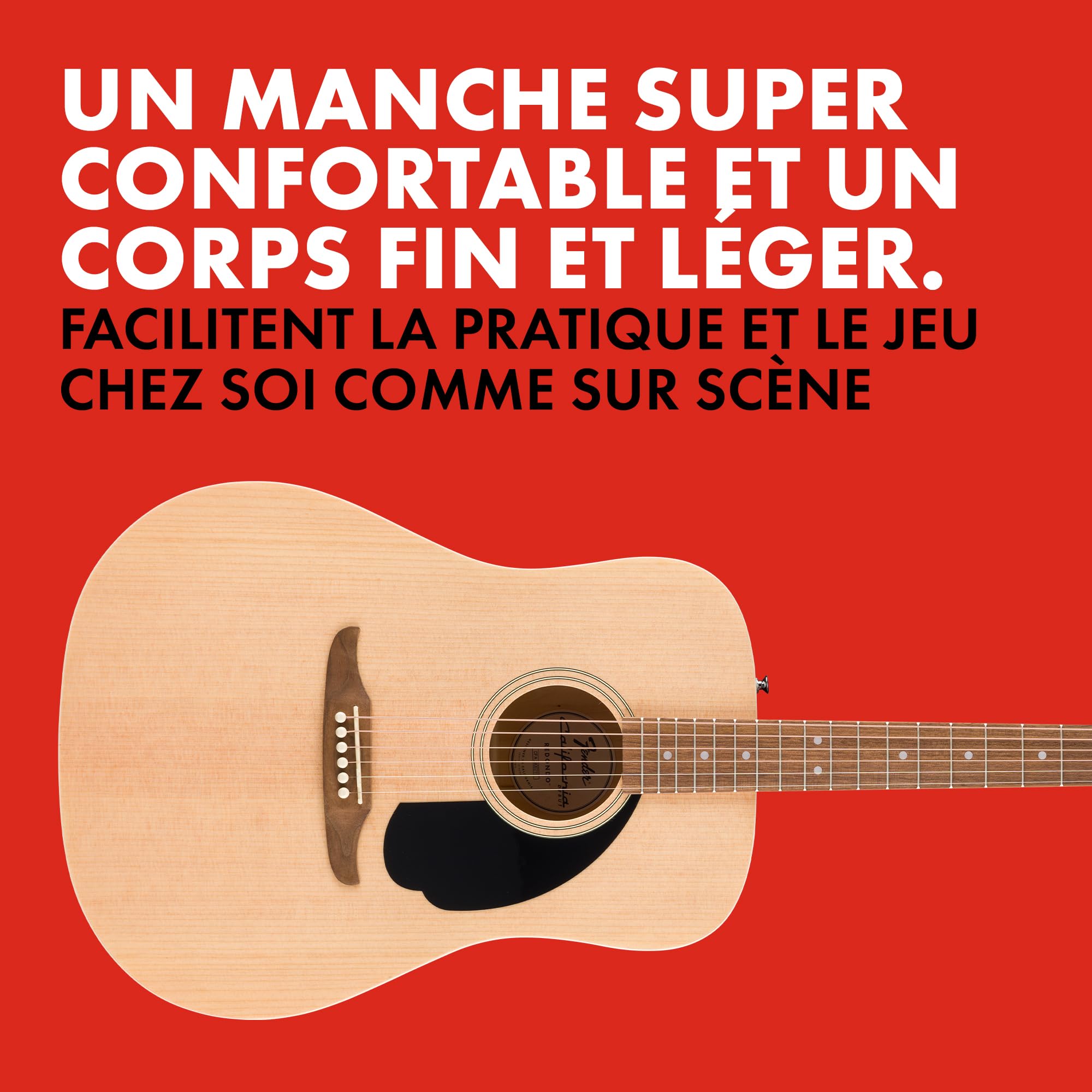 Fender guitare acoustique California Debut Redondo en finition naturelle