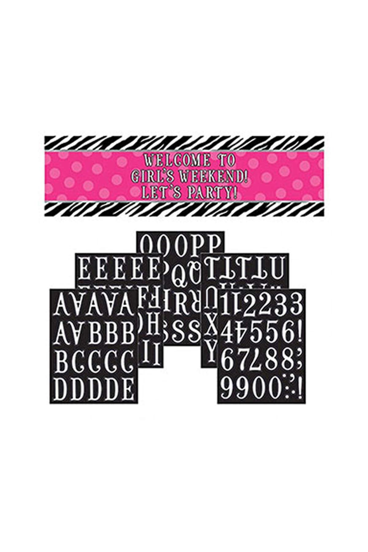 Amscan Sign Giant Banner Pers It Zebra