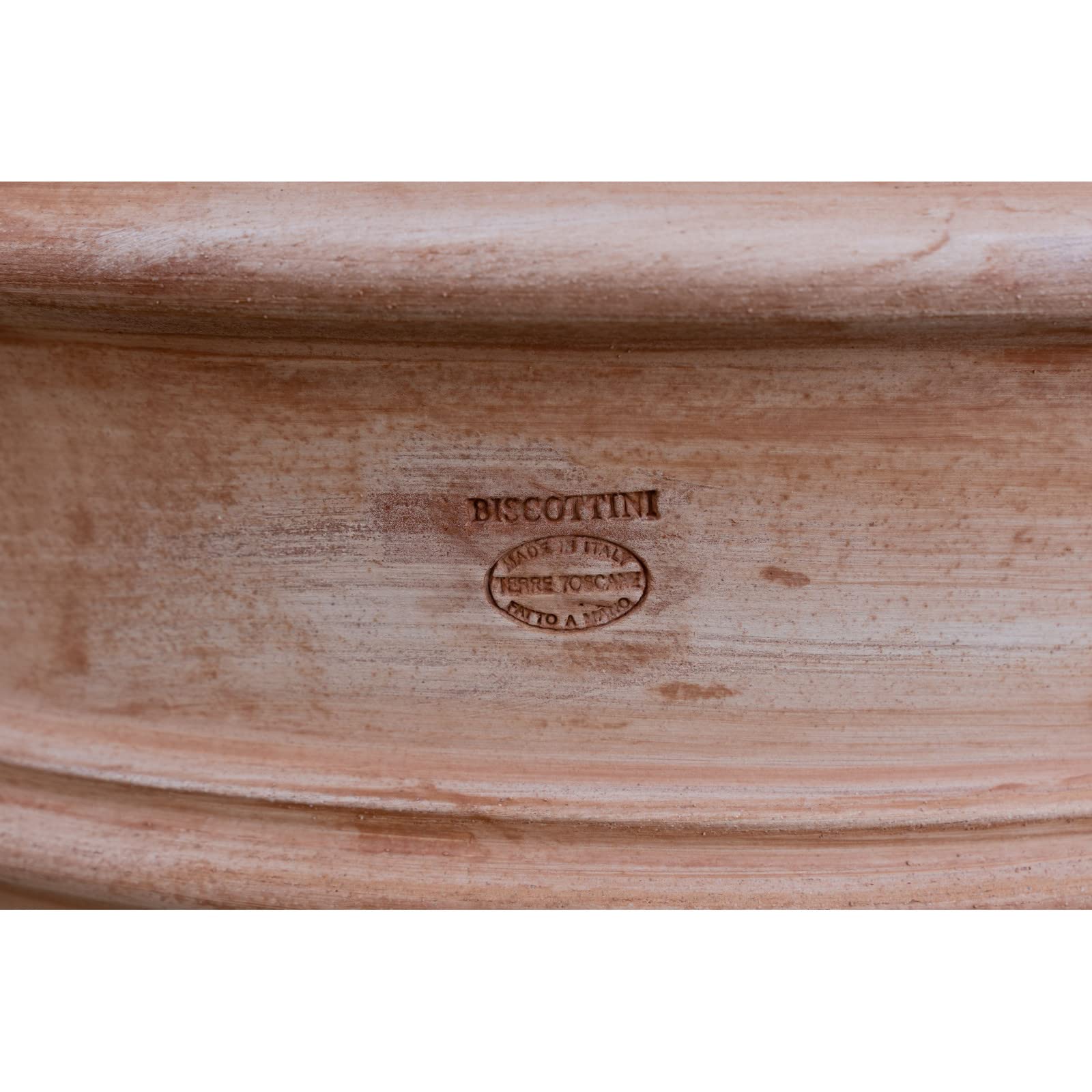 Biscottini Maceta grande de terracota, 80 x 80 x 68 cm, para jardín de ánfora fabricado en Italia, macetas de terracota