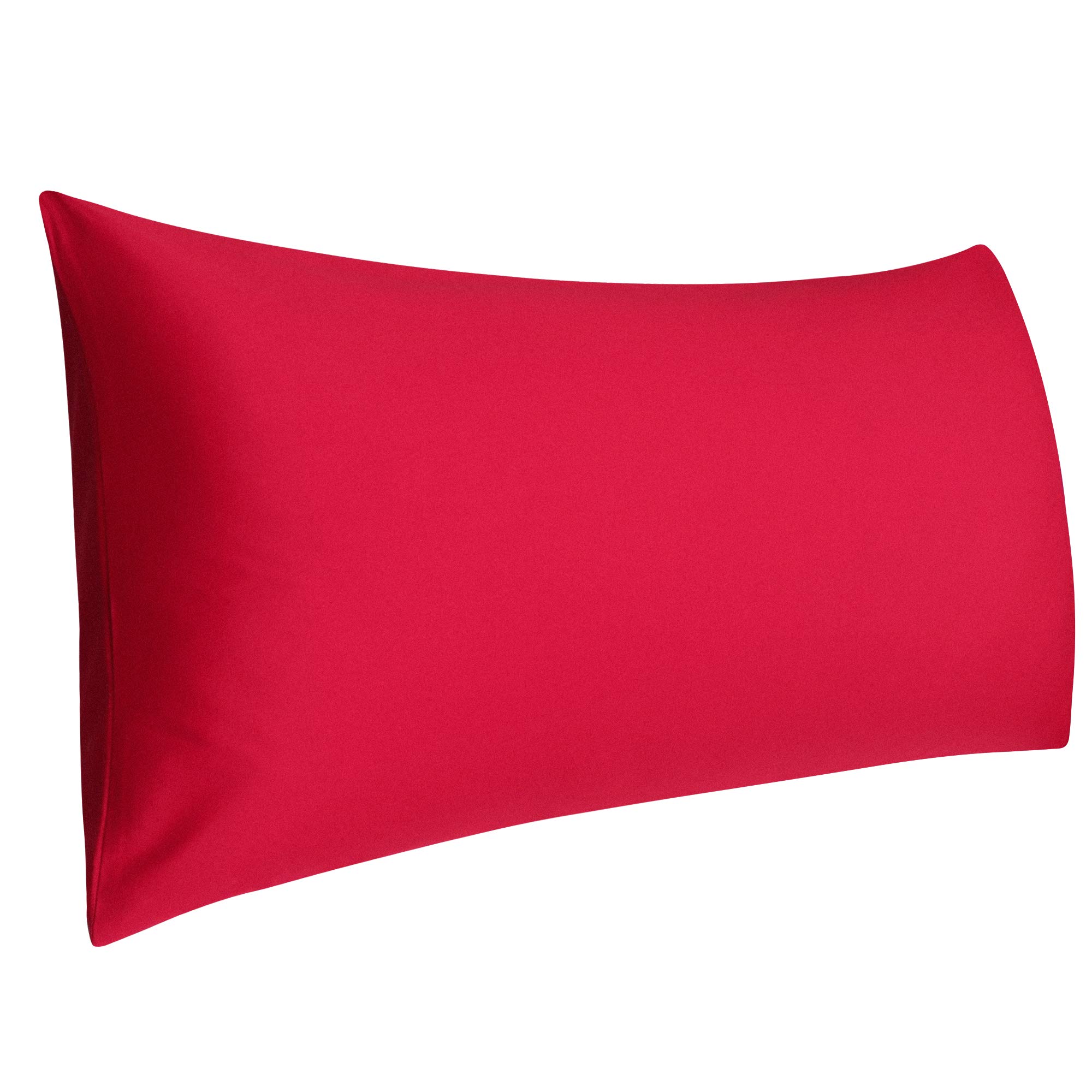 sourcingmap Cotton 4ft Body Pillow Cover, Long Bolster Pillowcase - Envelope Closure - Pregnancy Body Support Cushion - Red