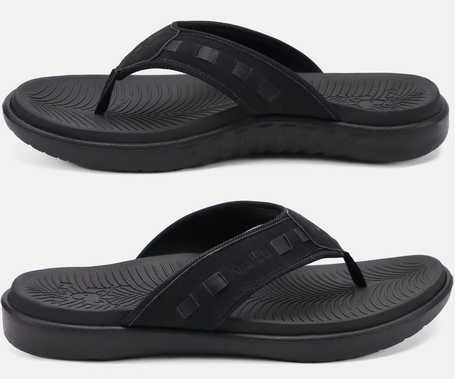 KuaiLu Tongs Hommes Antidérapante Légère Plage Piscine Sport Claquette Sandales Support de L'arche Pantoufle D'été Taille 40-49