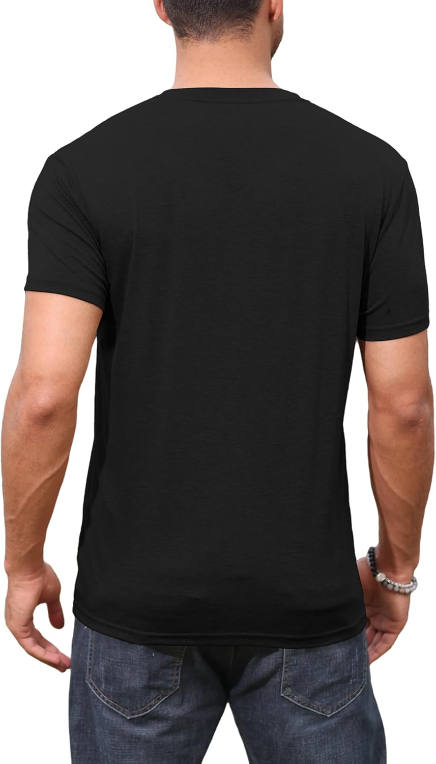 ZPB Men's Henley Shirts Short Sleeve Casual T-Shirt Button Henley Basic Tee with Pocket - Image 4