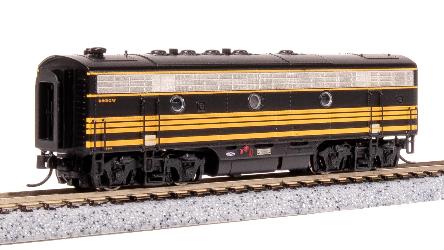 Broadway Limited 7771 EMD F7B, DRGW 5563, Black 3-Stripe, Paragon4 Sound/DC/DCC, N Scale