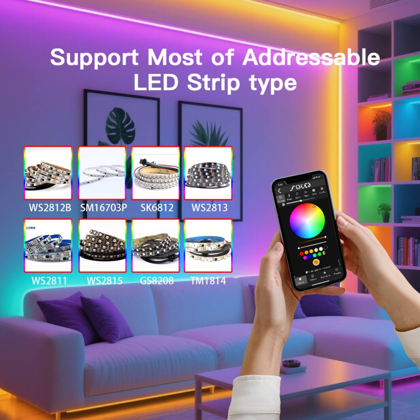 Controlador LED WiFi de 4 vías ESP32 WLED - Compatible con Alexa/Google Home - para tiras LED RGB 5-24 V - Max 15A - GL-C-017WL-D (1 unidad)
