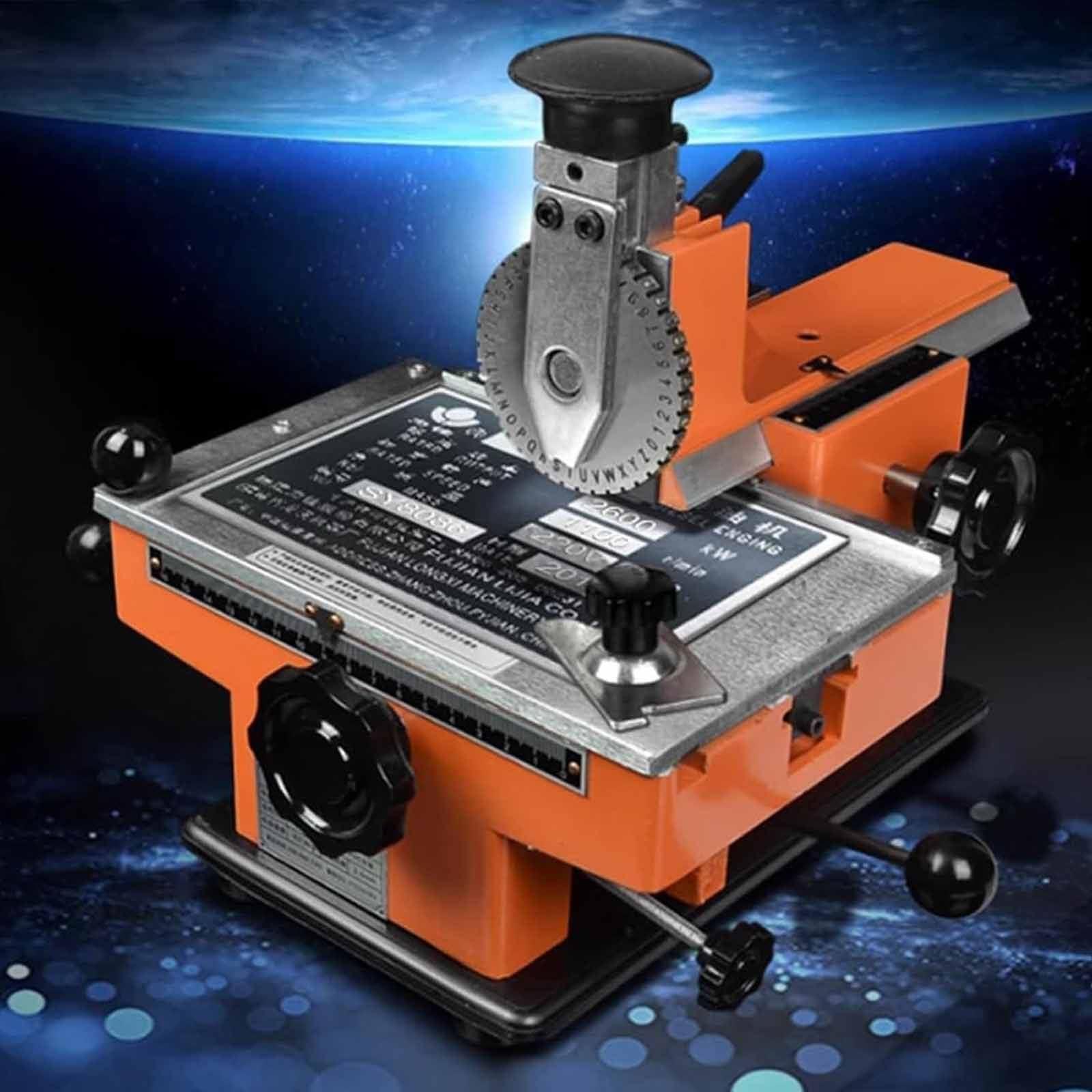 Metallpräge-Etikettendruckmaschine, halbautomatischer Blechpräger für Datum, Chargennummer, Kartenstempelung und Gravurmarkierung