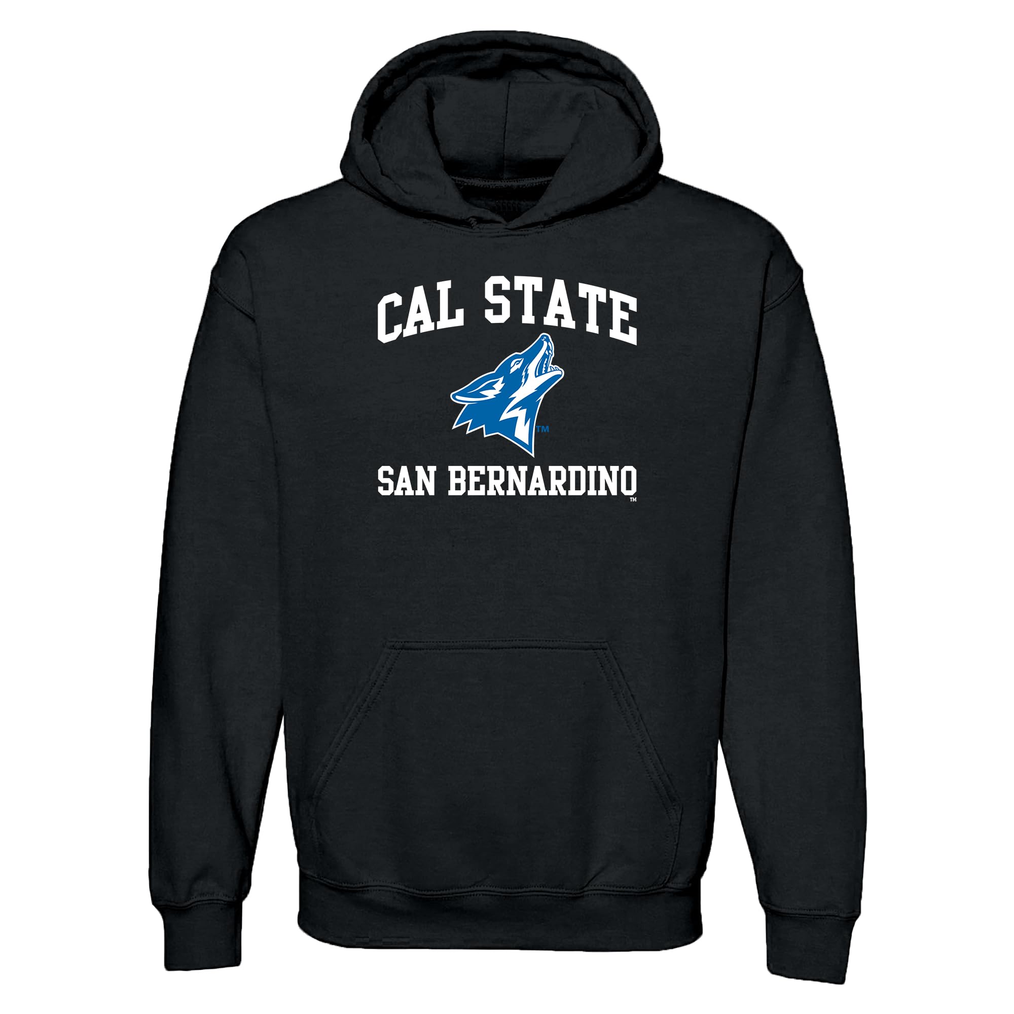 UGP Campus Apparel NCAA Officially licensed College - University Team Color Arch Logo Hoodie, Cal State San Bernadino Coyotes Black, XL โ image 1