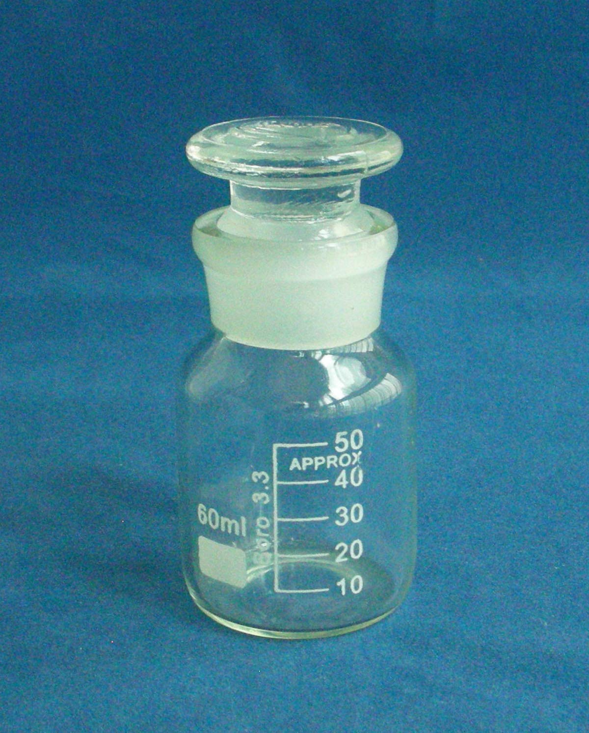 Frasco de reactivo graduado de vidrio de borosilicato con boca ancha, de 60 ml a 5000 ml for uso en laboratorio(60ml)