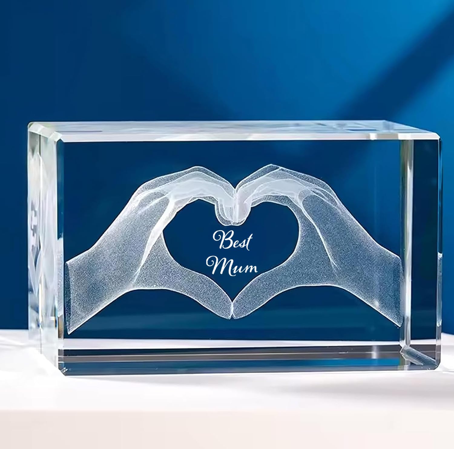 SC Products Best Mum Gifts Engraved Glass Mothers Day Plaque | K9 Crystal Engraved Mothers Day Presents | Gifts for Mum Ornament for Mother's Day, Christmas and Birthday | Best Mum Mom Mam Presents