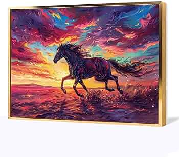 馬の風景画 絵画　森　アート 71h1RWofH7L._AC_UF350,