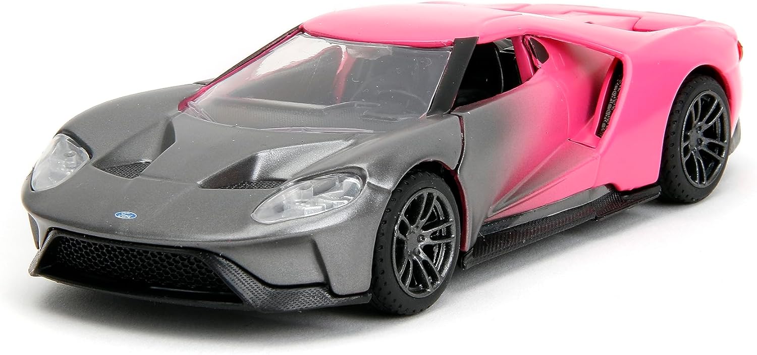 Pink Slips 132 W2 2017 Ford GT - Coche fundido a presión, juguetes para niños y adultos (platarosa)