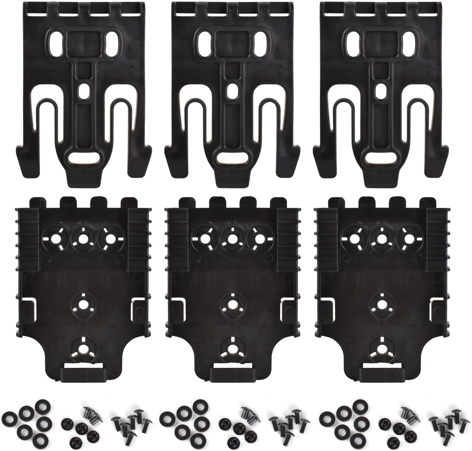 3PCS QLS Kit Quick Locking System Kit, QLS Receiver Plate Platform Attachment for Duty Holster Locking Fork Connect Drop Leg Holster Mid-Ride、