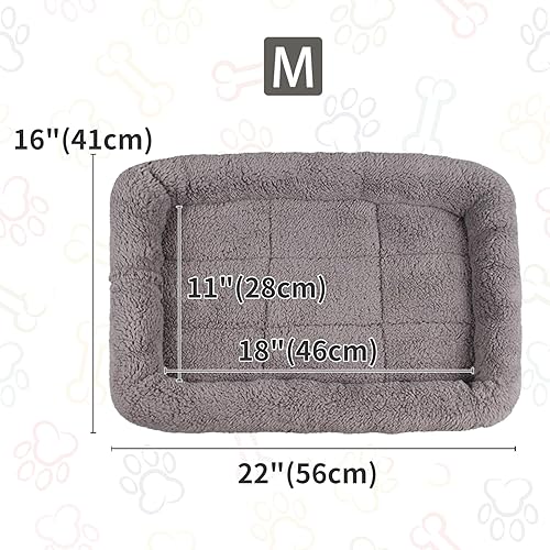 Miniatura 3 de PETLESO Tapete de cama pequeño para gatos, cojín de felpa de 22 x 16 pulgadas con almohada circundante para perros pequeños a medianos, gatos, camas
