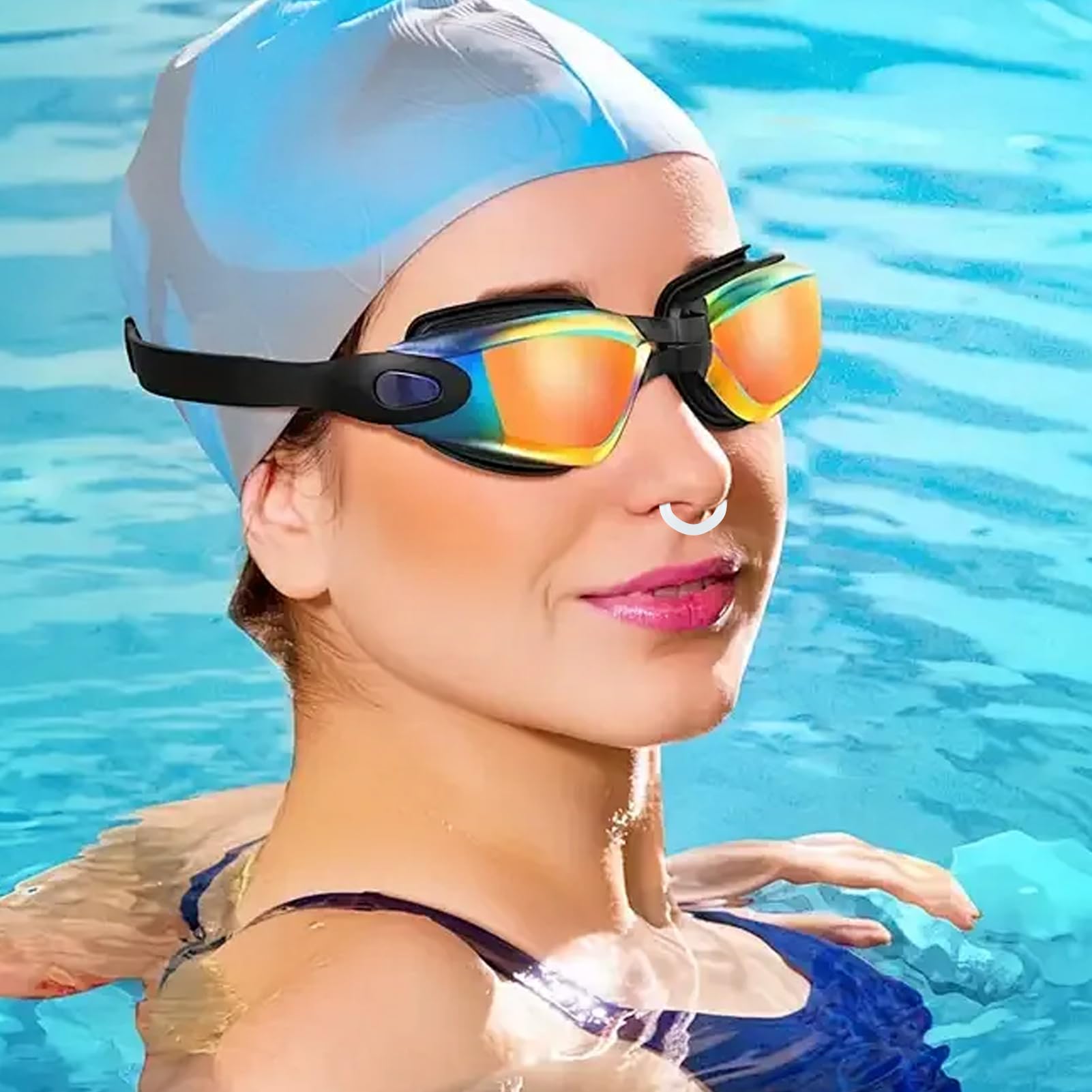 Clip de Nariz para Natación, Tapón Impermeable Buceo Libre Surf Mujeres Hombres Adultos