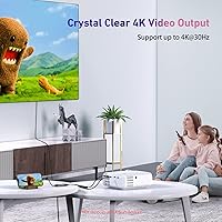 Vista 2 de RayCue Adaptador USB C a HDMI, adaptador USB tipo C 4K a HDMI (Thunderbolt 3/4) compatible con iPhone 15 Pro/Max, MacBook Pro/Air, iPad Pro/Air