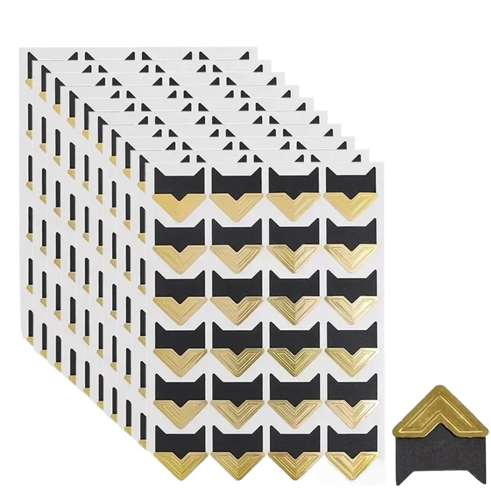Gwyzax Self Adhesive Photo Corners 240-2400PCS Photo Corner Sticker Kraft Paper DIY Vintage Stickers for Self-Adhesive Photoes Album Scrapbooking(Gold-240pcs)