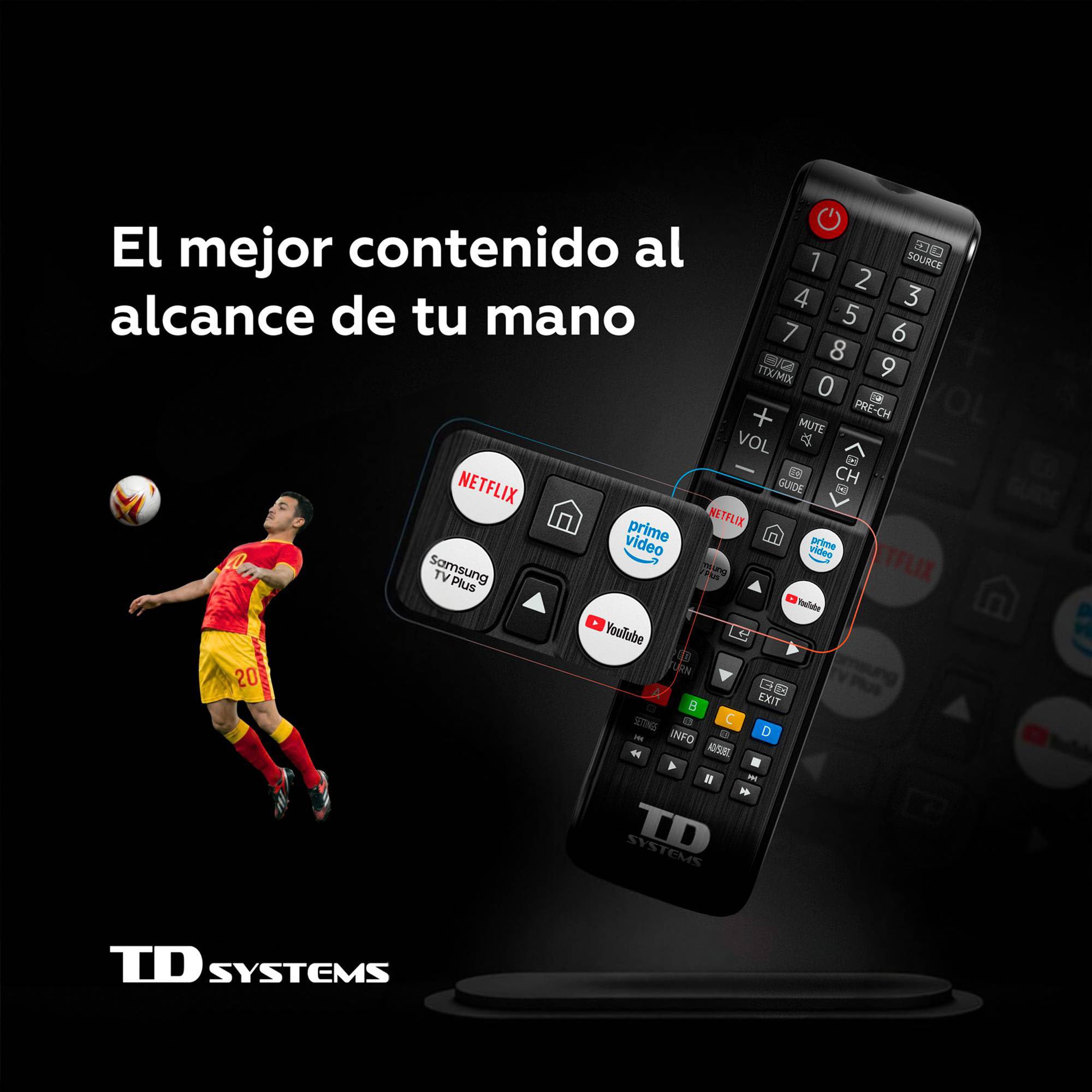TD Systems - Smart TV 43 Pulgadas QLED 4K con Tizen OS 8.0 Powered by Samsung, Televisión HDR10 con Sintonizador Triple, Televisores del 2026 | PRIME43QC22TIZEN