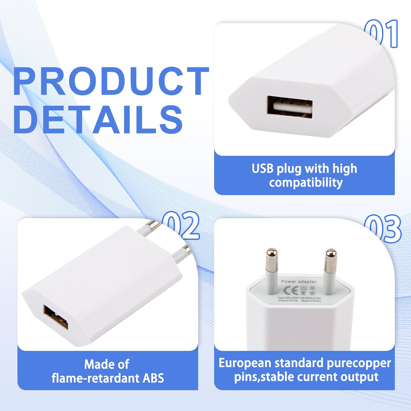 Alimentatore Caricabatterie USB 5W Con Spina Inglese - Foto 12